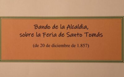 Bando sobre la Feria de Santo Tomás