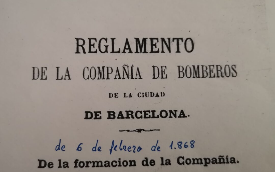 Reglamento de la Compañia de Bomberos de la Ciudad de Barcelona